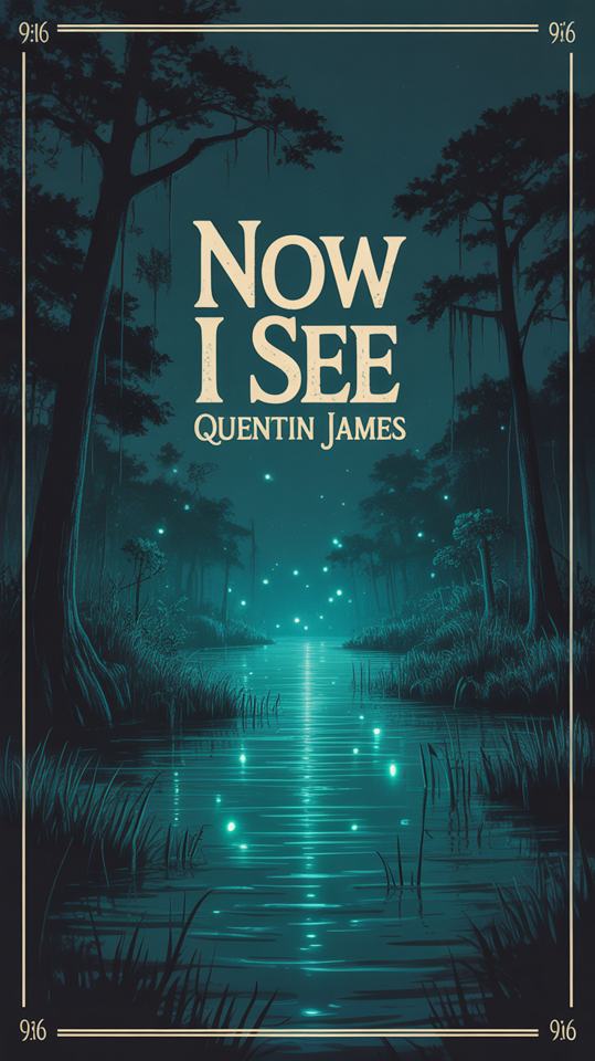 Now I See — AI cover art, theme bayou · biolum · dreamlike